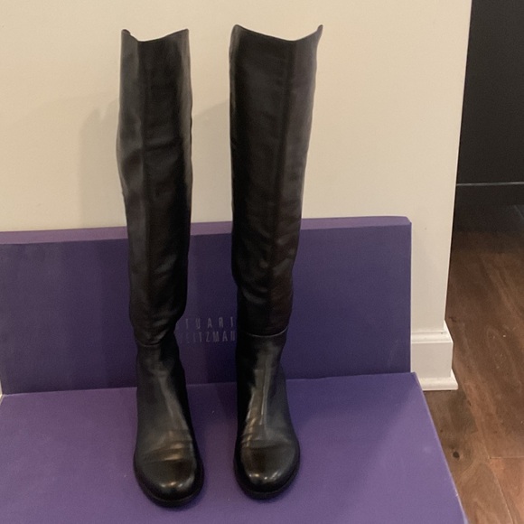Stuart Weitzman 50 50 black Napa Leather over the Knee Boots - Picture 2 of 5